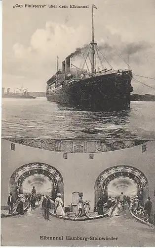 'Cap Finisterre' über Elbtunnel Hamburg ngl C2111