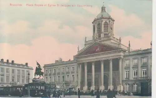 Brüssel Place Royale und Kirche ngl 203.725