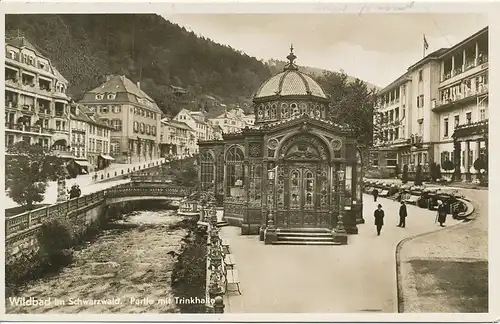 Bad Wildbad Partie mit Trinkhalle gl1937 133.603