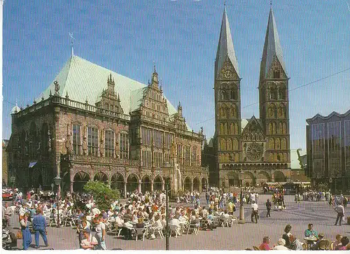 Bremen Marktplatz Rathaus Dom Parlament ngl C6099