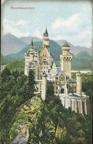 Schloss Neuschwanstein Reliefkarte gl1908 136.239