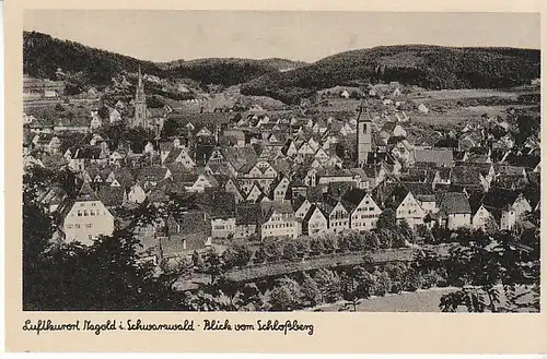 Nagold Schwarzwald vom Schloßberg aus ngl C3259