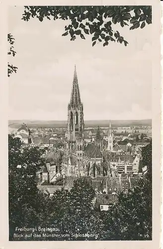 Freiburg Blick vom Schlossberg gl1937 134.516