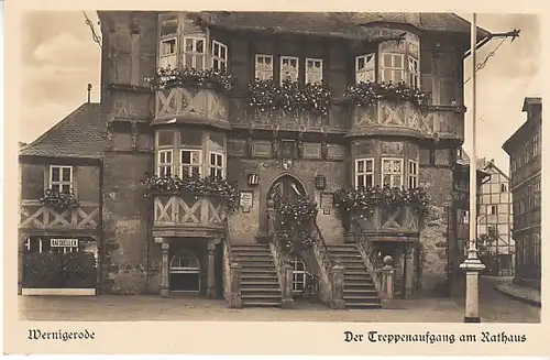 Wernigerode Treppenaufgang am Rathaus ngl C3804