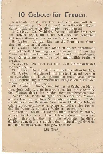 10 Gebote für Frauen ngl C6184