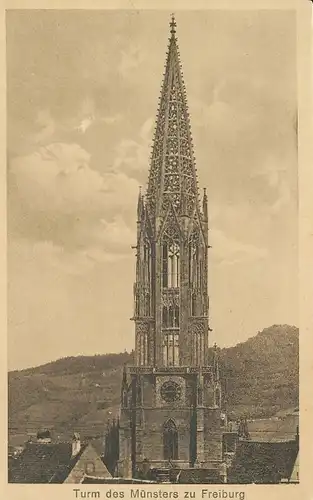 Freiburg Turm des Münsters ngl 134.333