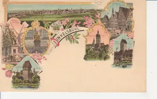 Dinkelsbühl Litho Teilansichten Panorama ngl 209.954