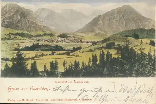 Oberstdorf Panorama von Wasach aus gl1903 135.333
