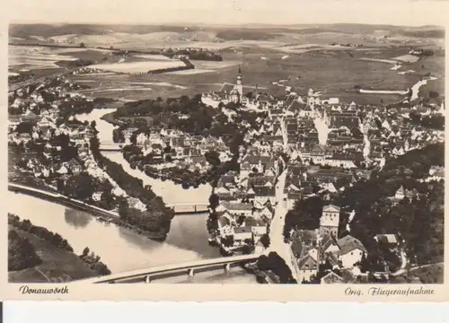 Donauwörth Panorama Fliegeraufnahme gl1953 210.065