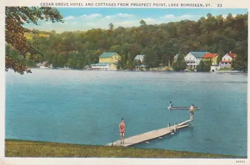 Lake Bomoseen, VT. Hotel and Cottages gl1936 204.392