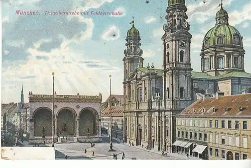 München Theatinerkirche Feldherrnhalle gl1906 C2393