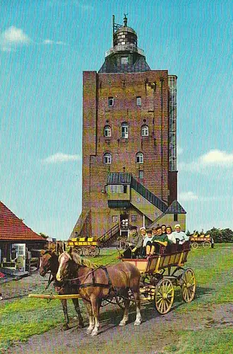 Nordsee Insel Neuwerk Leuchtturm Wattwagen ngl C4120