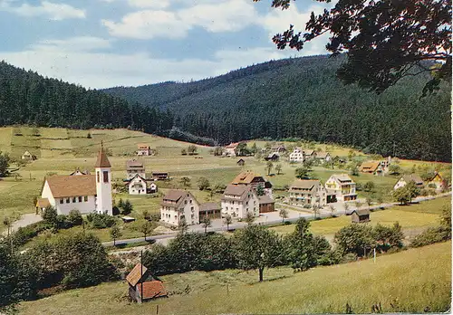 Enzklösterle Teilansicht mit Kirche gl1965 133.691