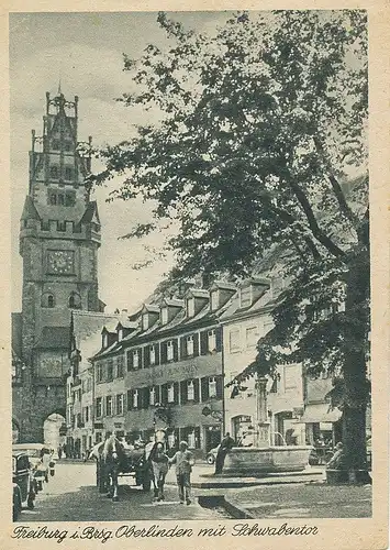 Freiburg Oberlinden mit Schwabentor ngl 134.482