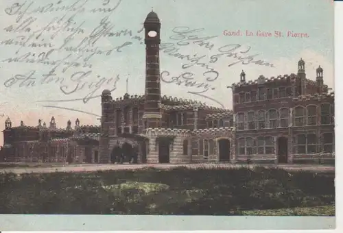 Gent Bahnhof St. Pierre feldpgl1915 203.838