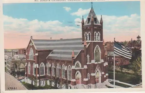 Clinton Mass. St. John's Catholic Church gl1936 204.253