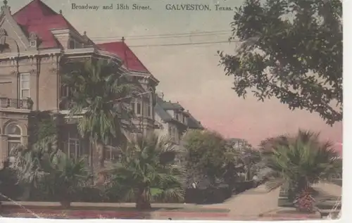 Galveston, TX. Broadway and 18th Street gl1913 204.517