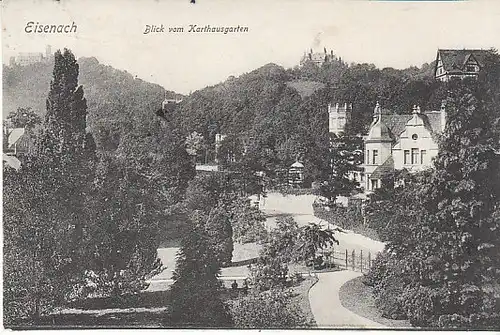 Eisenach Blick vom Karthausgarten gl1908 C2452