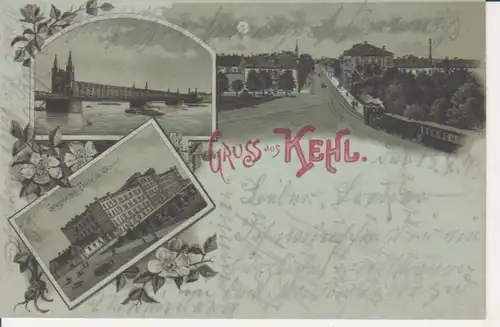 Kehl a.Rh. Kaserne Brücke Hauptstraße gl1898 206.750