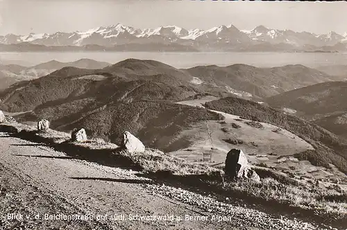 Blick v.d.Belchenstraße/Schwarzwald >>Berner Alpen gl1964 C4624