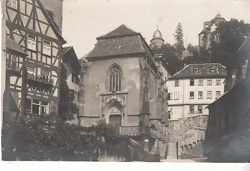 Wertheim a.Main Partie mit Kirche gl1920 C3410