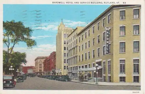 Rutland, VT. Bardwell Hotel Service Bld gl1936 204.635