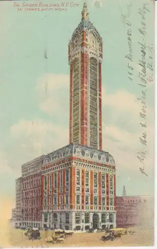 New York City The Singer Building gl1911 204.192