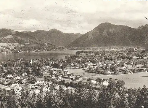 Bad Wiessee am Tegernsee mit Wallberg und Bodenschneid gl1962 C4959