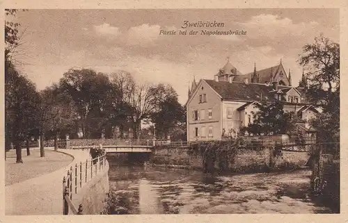 Zweibrücken Partie bei der Napoleonsbrücke feldpgl1916 211.036