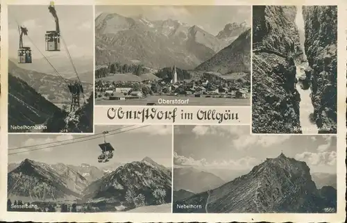 Oberstdorf Sesselbahn Nebelhorn Panorama gl1952 135.242