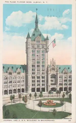 Albany, N.Y. The Plaza Flower Beds gl1936 204.393