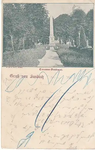 Gruß aus Sasbach Turenne-Denkmal gl1901 C2196