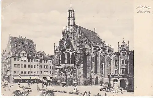 Nürnberg Marktplatz um 1900 ngl C3677