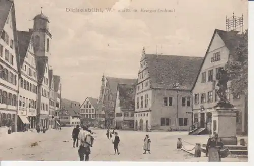 Dinkelsbühl Weinmarkt mit Denkmal gl1909 209.949