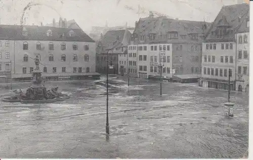 Nürnberg Hauptmarkt Hochwasser 1909 gl1909 208.982
