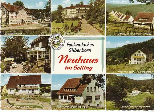 Neuhaus im Solling Hotels Mehrbildkarte gl1966 C2428