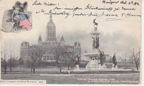 Hartford, Conn. Fountain Park Capitol gl1902 204.275