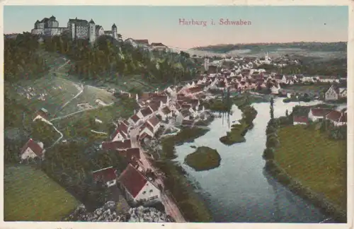 Harburg in Schwaben Panorama gl1930 210.070