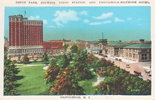 Providence R.I. Depot Park Biltmore Htl gl1935 204.644