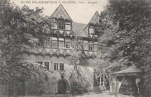 Burg Falkenstein im Selketal Harz Burghof ngl C5216