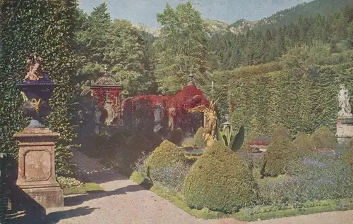 Schloss Linderhof in Ettal Partie im Park ngl 136.147