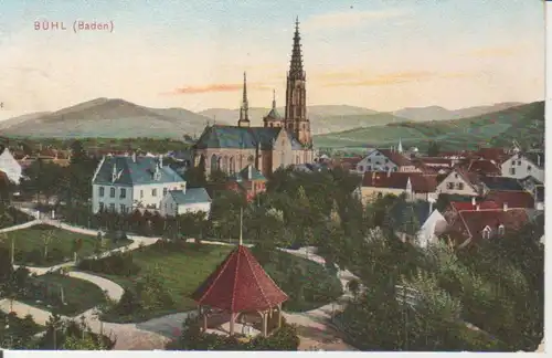 Bühl Stadtansicht mit Kirche gl1911 206.564