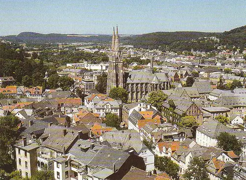 Marburg a.d.Lahn Blick v.d.Sternwarte (Renthof) ngl C4648