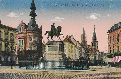 Anver La Statue de Léopold 1er feldpgl1916 C4822