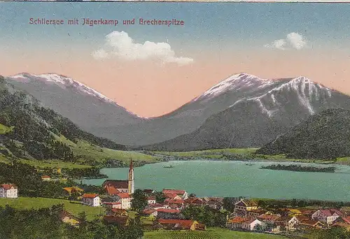 Schliersee mit Jägerkamp und Brecherspitze gl1920 C4867