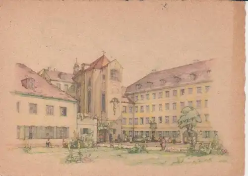 München Neugestaltung der Höfe hinter der Johann-Nepomuk-Kirche gl1954 212.220