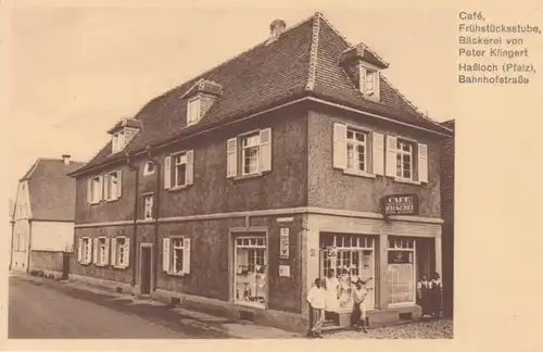 Hassloch/Pfalz Bahnhofstraße Café Bäckerei Peter Klingert ngl 211.197