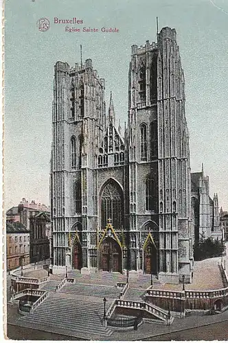 Bruxelles Èglise Sainte Gudule feldpgl1917 C3361