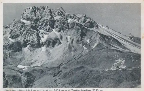 Berghütte: Kemptnerhütte mit Kratzer und Trettachspitze ngl 104.379