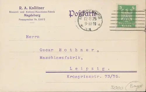 Magdeburg Brauerei-Maschinen R.A.Knöller gl1925 135.659